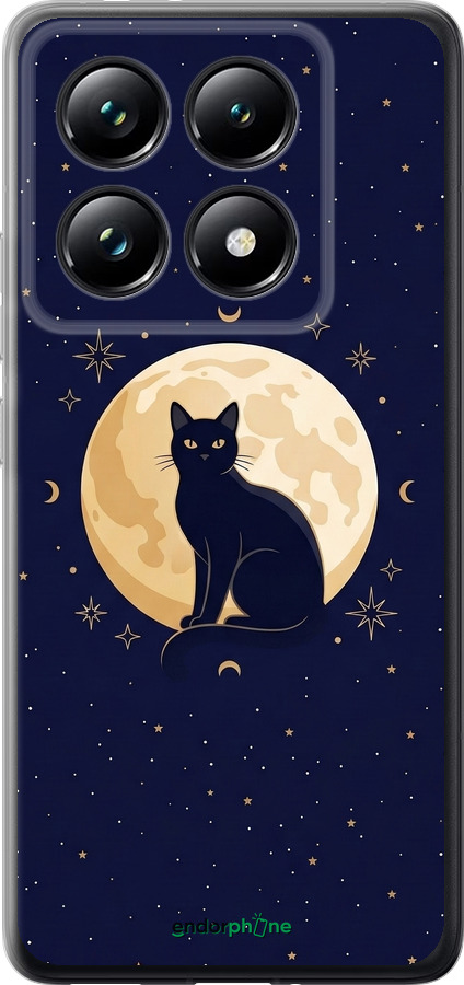 Силиконовый чехол Cute Cat Celestial/Witchy для Xiaomi 14T Pro - 6787u-3806 изображение 
