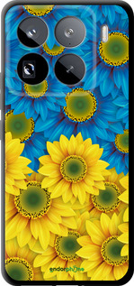 TPU чехол Жёлто-голубые цветы для Xiaomi 15 Pro - 1048b-3879 изображение 