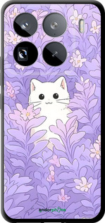 TPU чехол Котик в цветах для Xiaomi 15 Pro - 6390b-3879 изображение 