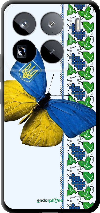 TPU чехол Желто-голубая бабочка для Xiaomi 15 Pro - 1054b-3879 изображение 