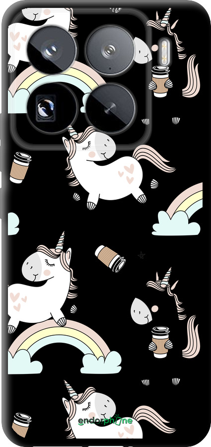 TPU чехол Единорог и кофе для Xiaomi 15 Pro - 4661b-3879 изображение 