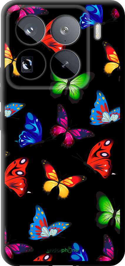 TPU чехол Красочные мотыльки для Xiaomi 15 Pro - 4761b-3879 изображение 