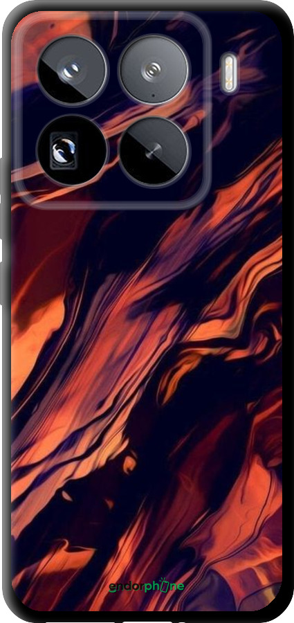 TPU чехол Черно-оранжевая абстракция для Xiaomi 15 Pro - 5340b-3879 изображение 