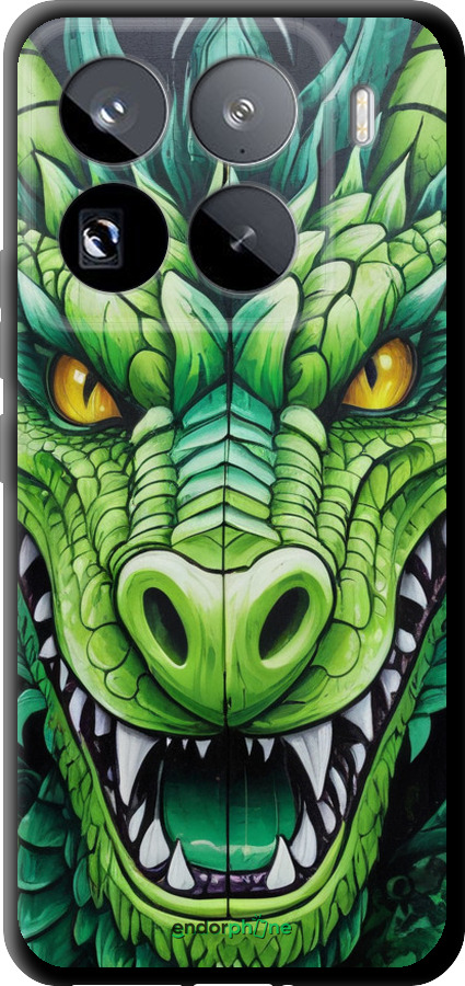 TPU чехол Зелений дракон для Xiaomi 15 Pro - 5816b-3879 изображение 