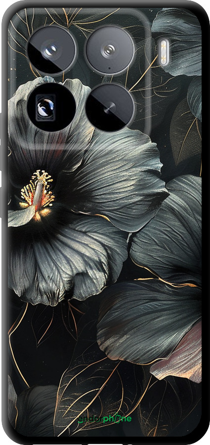 TPU чехол Черные цветы для Xiaomi 15 Pro - 6031b-3879 изображение 