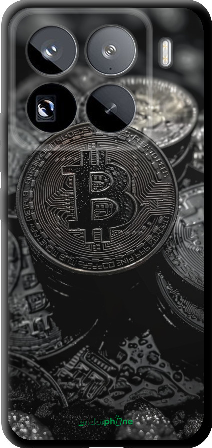 TPU чехол Black Bitcoin для Xiaomi 15 Pro - 6090b-3879 изображение 