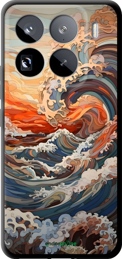 TPU чехол Арт волны для Xiaomi 15 Pro - 6324b-3879 изображение 