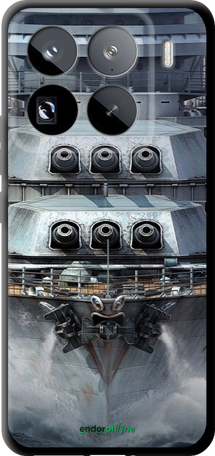 TPU чехол Линкор, world of tanks, wargaming, военный корабль для Xiaomi 15 Pro - 6453b-3879 изображение 