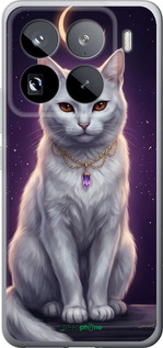 Силиконовый чехол Mystic White Cat Gothic Dark Purple Gold для Xiaomi 15 Pro - 6805u-3879 изображение 