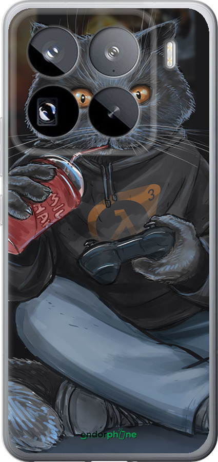 Силіконовий чехол gamer cat для Xiaomi 15 Pro - 4140u-3879 изображение 
