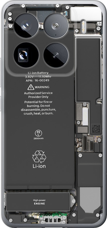 Силиконовый чехол Детали смартфона для Xiaomi 15 Pro - 5487u-3879 изображение 