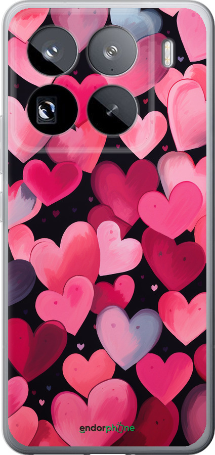 Силиконовый чехол Сердечки 4 для Xiaomi 15 Pro - 5662u-3879 изображение 