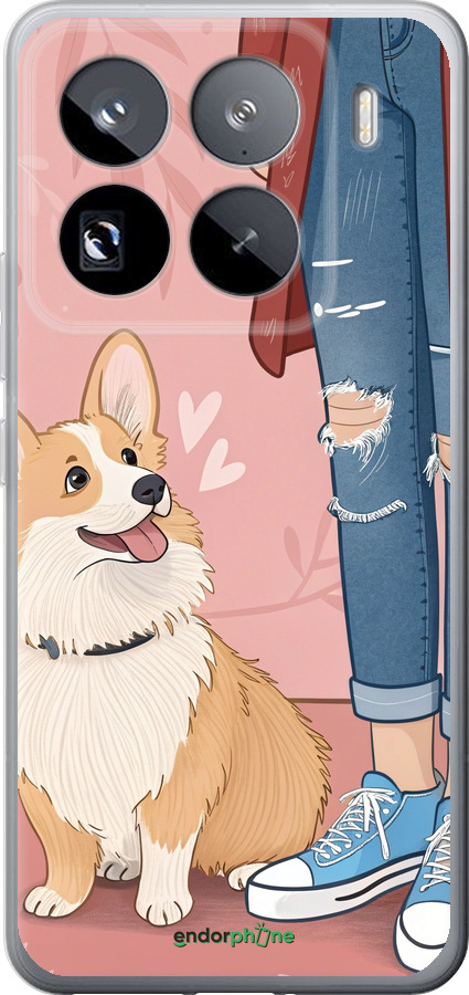Силиконовый чехол Корги 3 для Xiaomi 15 Pro - 6707u-3879 изображение 