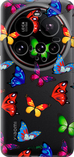Силиконовый чехол Красочные мотыльки для Xiaomi 15 Ultra - 4761u-3967 изображение 