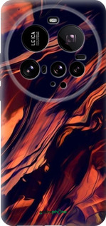 Силіконовий чехол Чорно-помаранчева абстракція для Xiaomi 15 Ultra - 5340u-3967 изображение 
