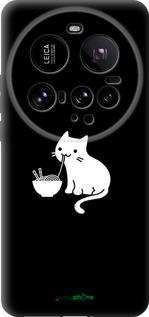 Силиконовый чехол С милым котом на черном фоне для Xiaomi 15 Ultra - 6528u-3967 изображение 