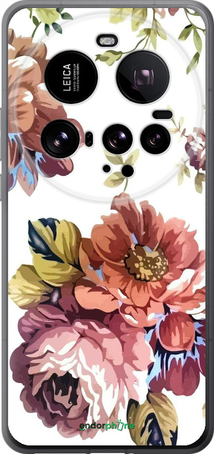 Силиконовый чехол Vintage flowers для Xiaomi 15 Ultra - 4333u-3967 изображение 