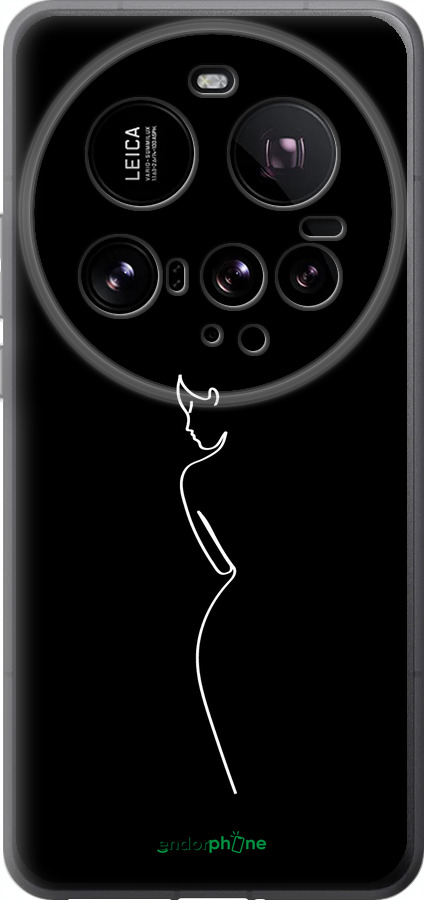 Силиконовый чехол Силуэт1 для Xiaomi 15 Ultra - 4590u-3967 изображение 