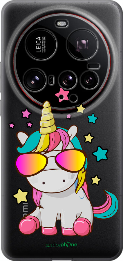 Силиконовый чехол Единорог в очках для Xiaomi 15 Ultra - 4879u-3967 изображение 