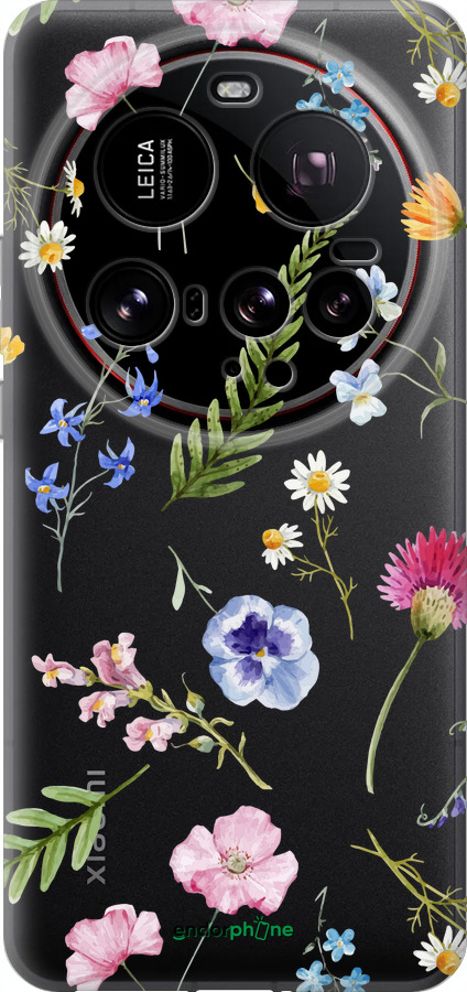 Силиконовый чехол Цветочный фон v2 для Xiaomi 15 Ultra - 5472u-3967 изображение 