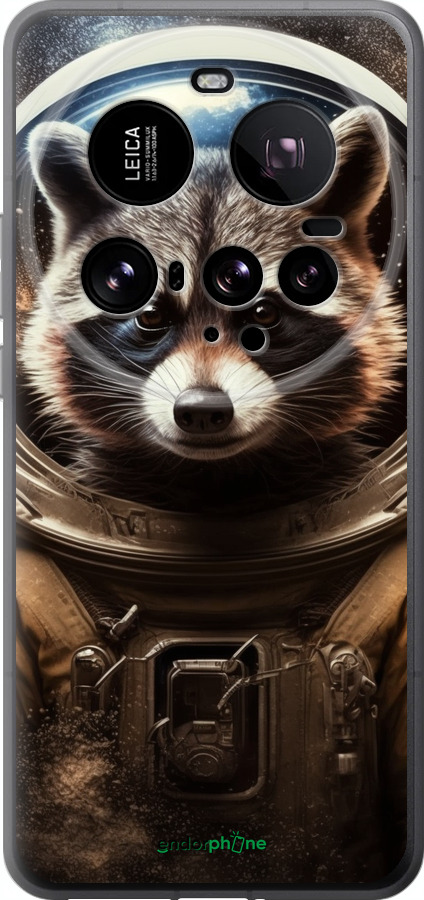 Силиконовый чехол Raccoon austronaut для Xiaomi 15 Ultra - 5581u-3967 изображение 