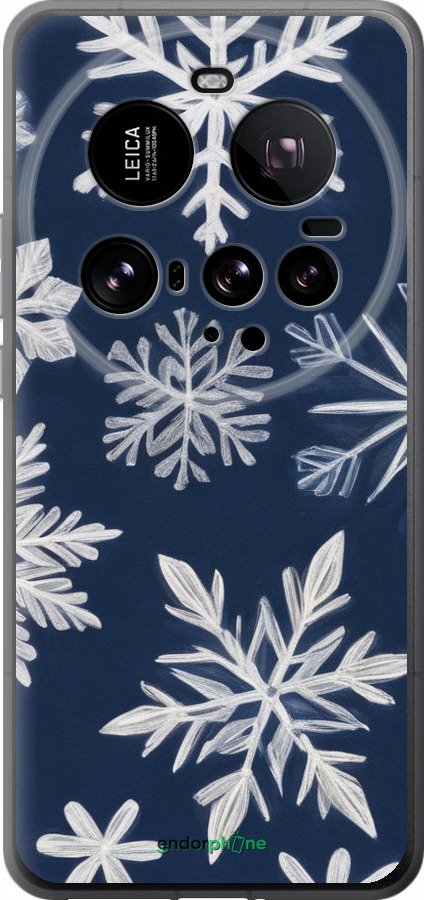 Силиконовый чехол Снежинки для Xiaomi 15 Ultra - 5821u-3967 изображение 