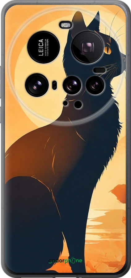 Силиконовый чехол Черная кошка v2 для Xiaomi 15 Ultra - 5830u-3967 изображение 