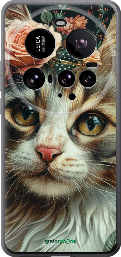 Силиконовый чехол Cats and flowers для Xiaomi 15 Ultra - 6069u-3967 изображение 