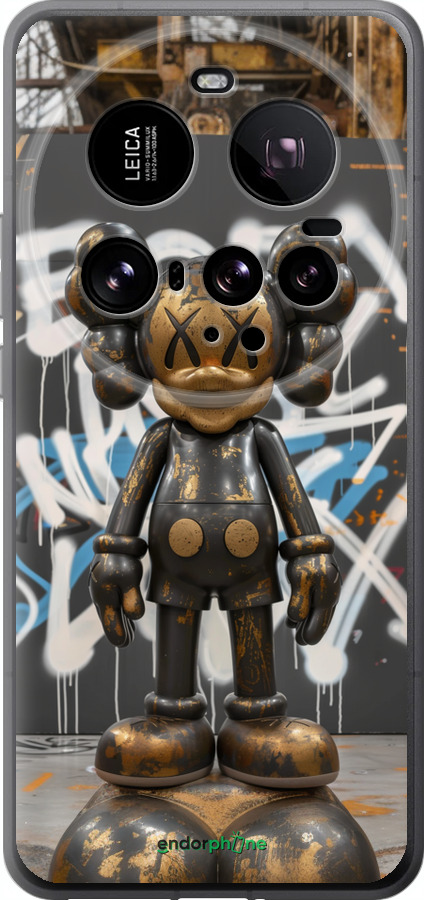 Силіконовий чехол Bronze kaws v3 для Xiaomi 15 Ultra - 6099u-3967 изображение 