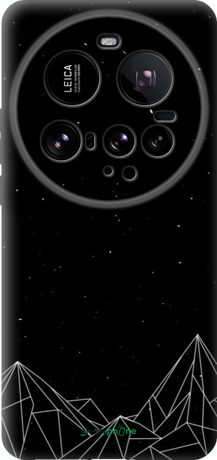 Силиконовый чехол Черно белые абстрактные горы для Xiaomi 15 Ultra - 6437u-3967 изображение 