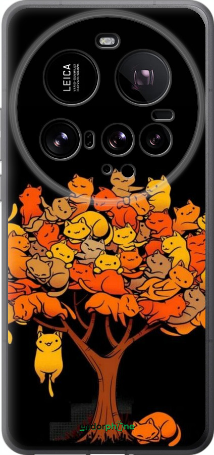 Силиконовый чехол Дерево и котики для Xiaomi 15 Ultra - 6516u-3967 изображение 