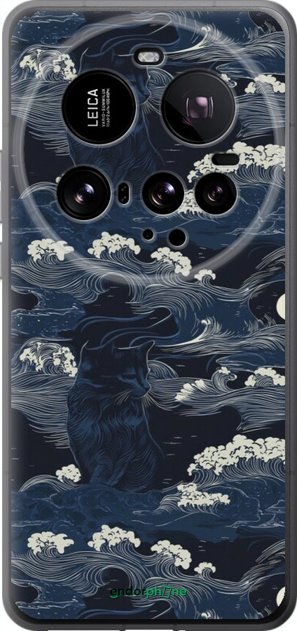 Силиконовый чехол Морская тематика в стиле арт-деко для Xiaomi 15 Ultra - 6520u-3967 изображение 