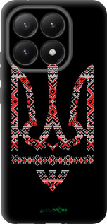 Силиконовый чехол Герб - вышиванка на черном фоне для Xiaomi 15T 5G - 1196u-4100 изображение 