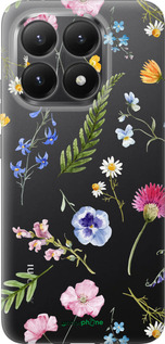 Силиконовый чехол Цветочный фон v2 для Xiaomi 15T 5G - 5472u-4100 изображение 