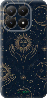 Силиконовый чехол Celestial Harmony: Sun & Moon Gold Mystic Pattern для Xiaomi 15T 5G - 6778u-4100 изображение 