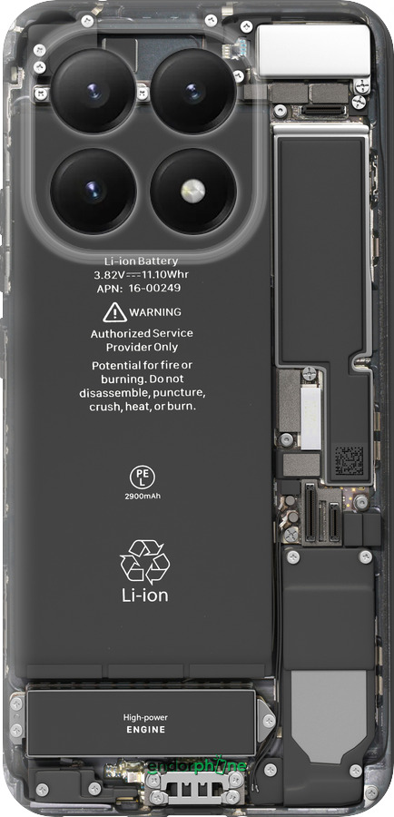 Силіконовий чехол Деталі смартфона для Xiaomi 15T 5G - 5487u-4100 изображение 