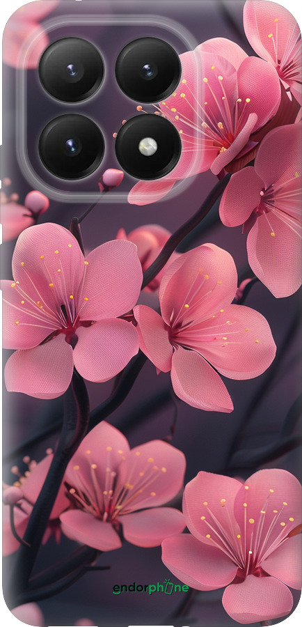 Силиконовый чехол Пурпурная сакура для Xiaomi 15T 5G - 6075u-4100 изображение 