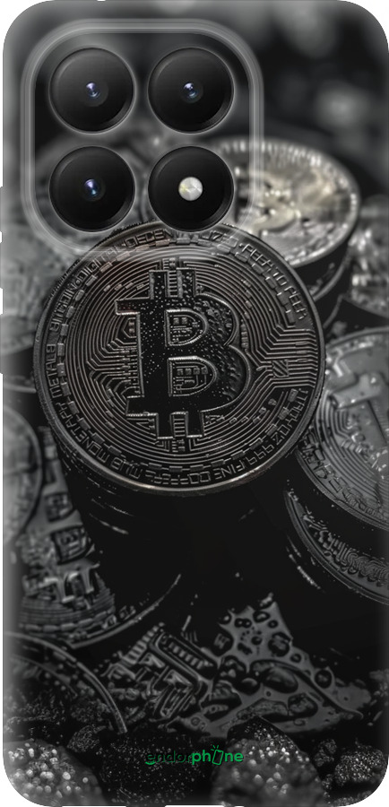 Силиконовый чехол Black Bitcoin для Xiaomi 15T 5G - 6090u-4100 изображение 
