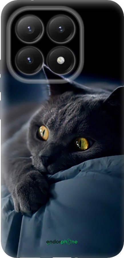 Силиконовый чехол Дымчатый кот для Xiaomi 15T 5G - 825u-4100 изображение 