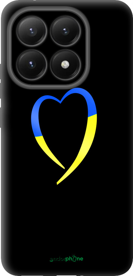 Силиконовый чехол Жёлто-голубое сердце для Xiaomi 15T 5G - 885u-4100 изображение 