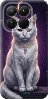 Силиконовый чехол Mystic White Cat Gothic Dark Purple Gold для Xiaomi 15T Pro 5G - 6805u-4097 изображение 