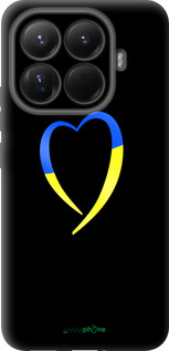 Силиконовый чехол Жёлто-голубое сердце для Xiaomi 15T Pro 5G - 885u-4097 изображение 