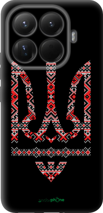 Силіконовий чехол Герб - вишиванка на чорному фоні для Xiaomi 15T Pro 5G - 1196u-4097 изображение 