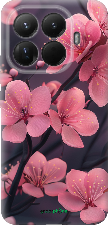 Силиконовый чехол Пурпурная сакура для Xiaomi 15T Pro 5G - 6075u-4097 изображение 