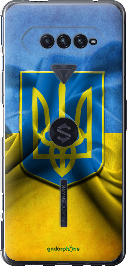 

Силіконовий чохол "Прапор та герб України" для Xiaomi Black Shark 4, Блакитний