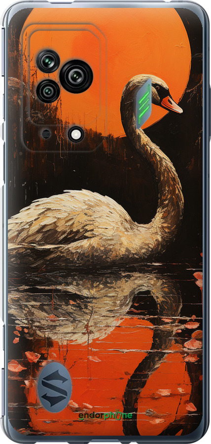 Силіконовий чехол Лебідь для Xiaomi Black Shark 5 - 5964u-2678 изображение 