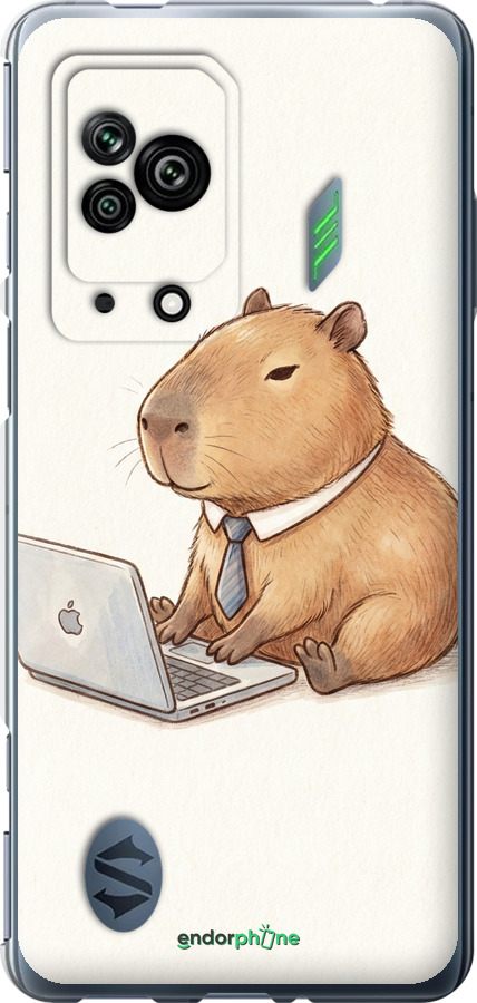 Силиконовый чехол Funny Capybara CEO Working для Xiaomi Black Shark 5 - 6777u-2678 изображение 