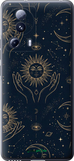Силиконовый чехол Celestial Harmony: Sun & Moon Gold Mystic Pattern для Xiaomi 13 Lite - 6778u-3017 изображение 