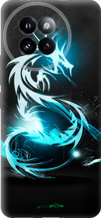 Силиконовый чехол Бело-голубой огненный дракон для Xiaomi Civi 4 Pro - 113u-3682 изображение 
