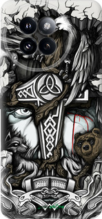 Силіконовий чехол Тату Вікінг для Xiaomi Civi 4 Pro - 4098u-3682 изображение 